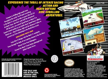 Speed Racer in My Most Dangerous Adventures (USA) box cover back